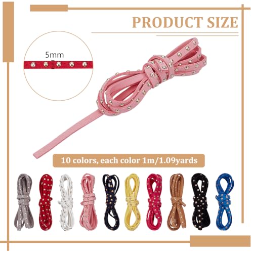 Ceintures de poupée en cuir véritable texturé et clous punk durables - 3