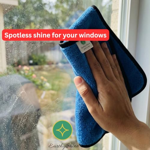 Image of Microfiber Cloths for Home Cleaning - Thick, Reusable & Lint-Free | for Kitchen, Dusting, Glass, Furniture & Other Surfaces (600 GSM, 40X40cm Pack of 12)