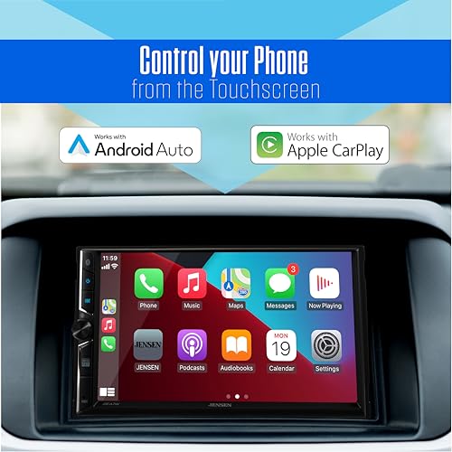 image for JENSEN J3CA7W-BUC 7-inch Certified Apple CarPlay Android Auto Wired or