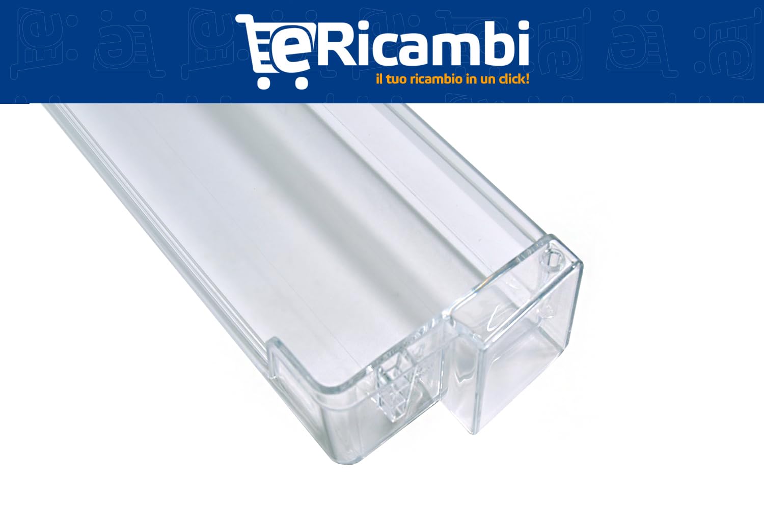 eRicambi®, Balconcino Mensola Portabottiglie per Frigorifero, Compatibile con Whirlpool Bauknecht Hotpoint Ariston, Dimensioni: 432x101x66 (mm) per Modelli: ARGR ART ARZ ARG