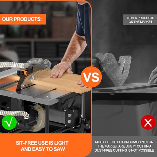 POWSTR Table Saw with 98% Dust Collection