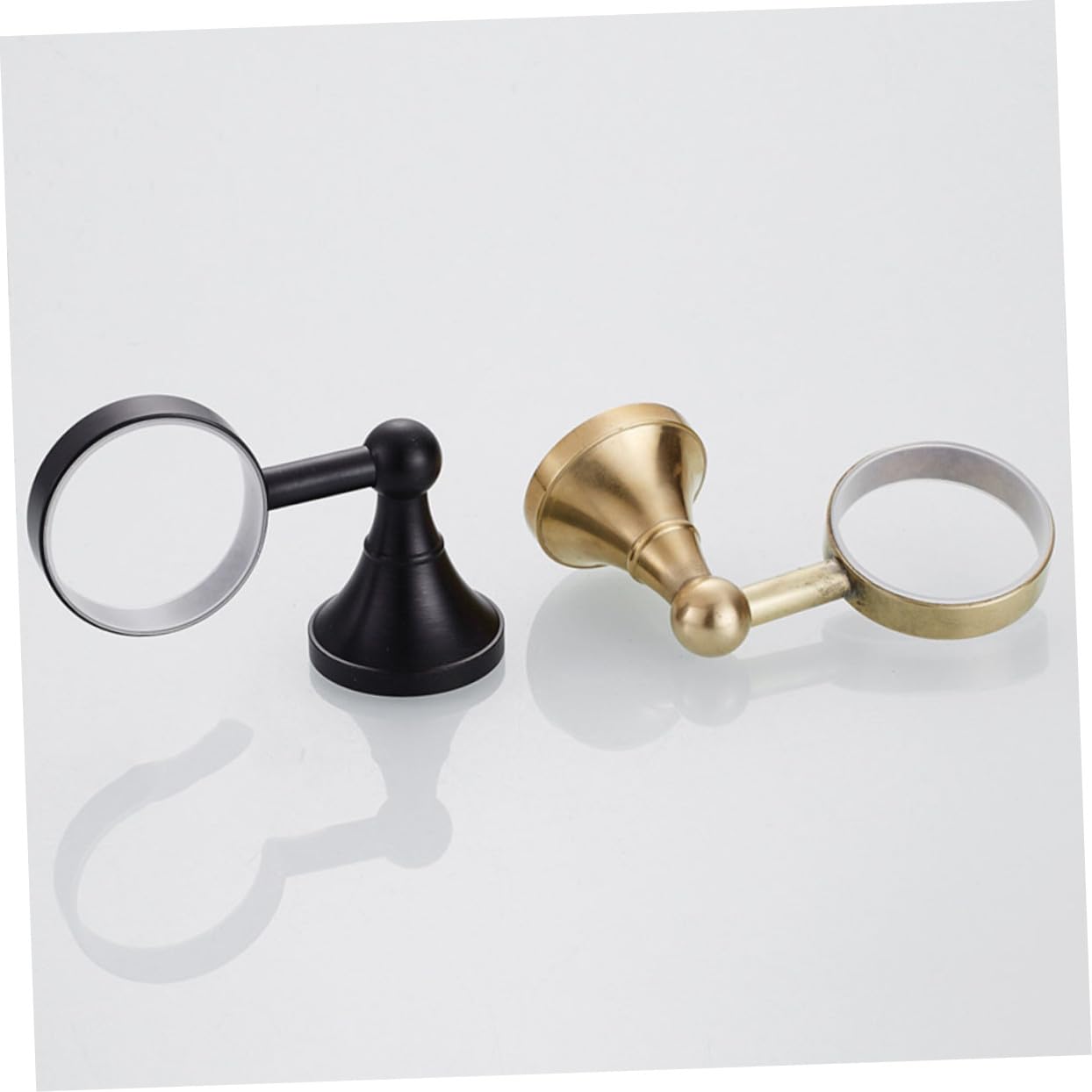 Genérico Soporte de Cepillo de Dientes de Cobre Negro Pared con Vaso Cerámico Rack de Almacenamiento para Baño Duradero y Elegante