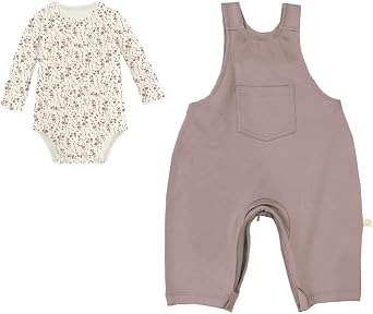 GUNAMUNA Unisex Baby Fleece Overall Set, Easy Diaper Change Zipper, Soft Warm Overalls for Toddlers, 0 to 24 Months