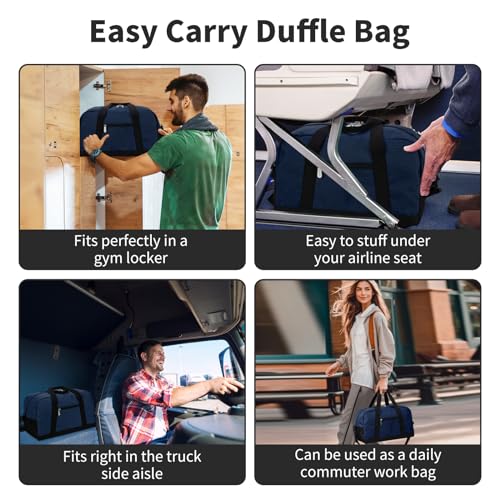 Image of Apenze Small Gym Bag 14 inch lightweight Carry On Mini Duffel Bag for Travel Sport - Navy Blue