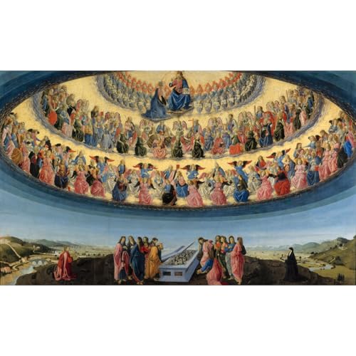 L'Assomption de la Vierge Botticini cadeau idéal passionné art chrétien toile 61x81