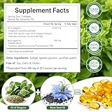 Oil of Oregano with Black Seed Oil, 180 Count Oregano Oil Capsules with 4X Strength of Carvacrol and Thymoquinone, Non-GMO, Natural Herbal Health Supplement