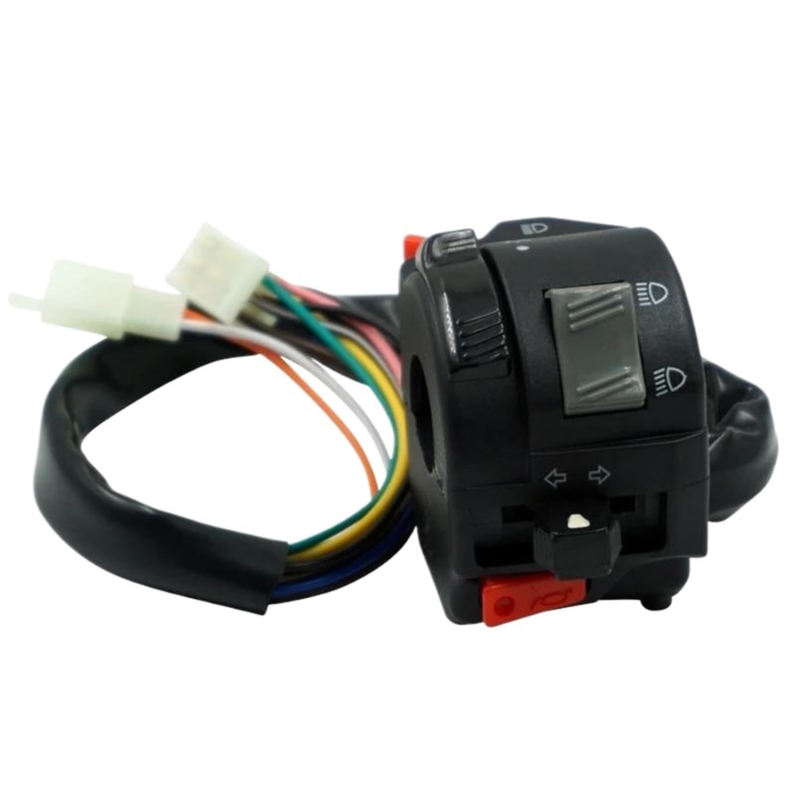 Commande de guidon moto 22mm, interrupteur phare, clignotant, klaxon 12V - 8
