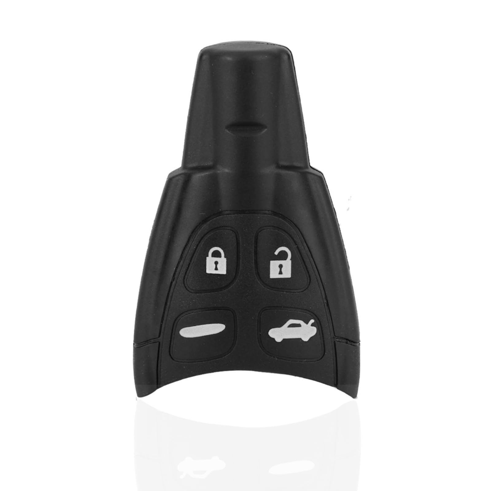 Akozon Car Key Case, Black 4 Buttons Remote Key Fob Cover Car Key Shell Protector Replacement for Saab 1993-1995 Car Key Fob