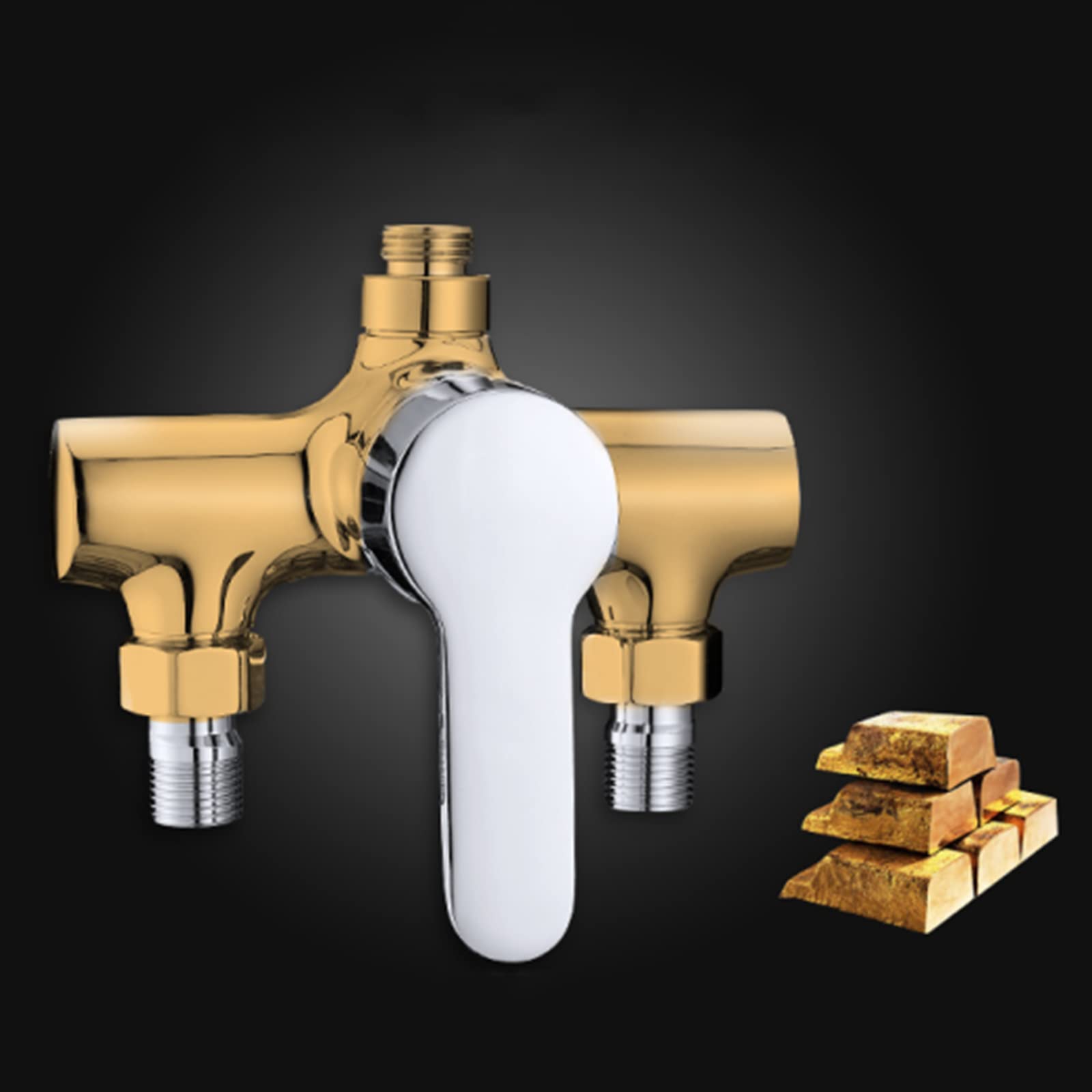 Valvola Deviatrice A Tre Vie Calda E Fredda Per Deviatore doccia soffione, Valvola Deviatrice Per miscelatore doccia In Ottone A deviatore doccia ottone,Chrome A