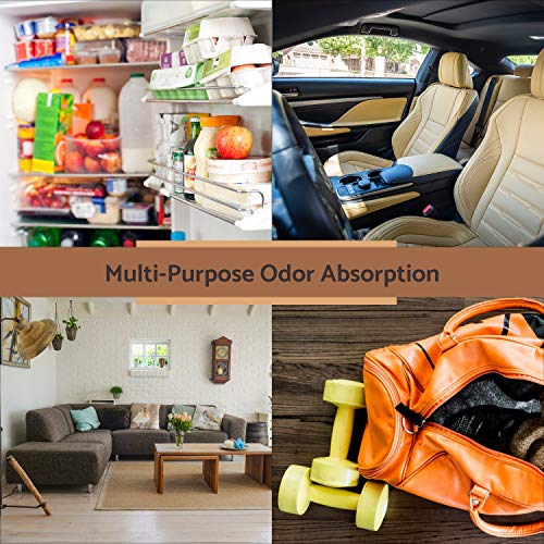 image for MAI Bamboo Charcoal Air Purifying Bag,(4x200g 4x75g) Odor Absorber for