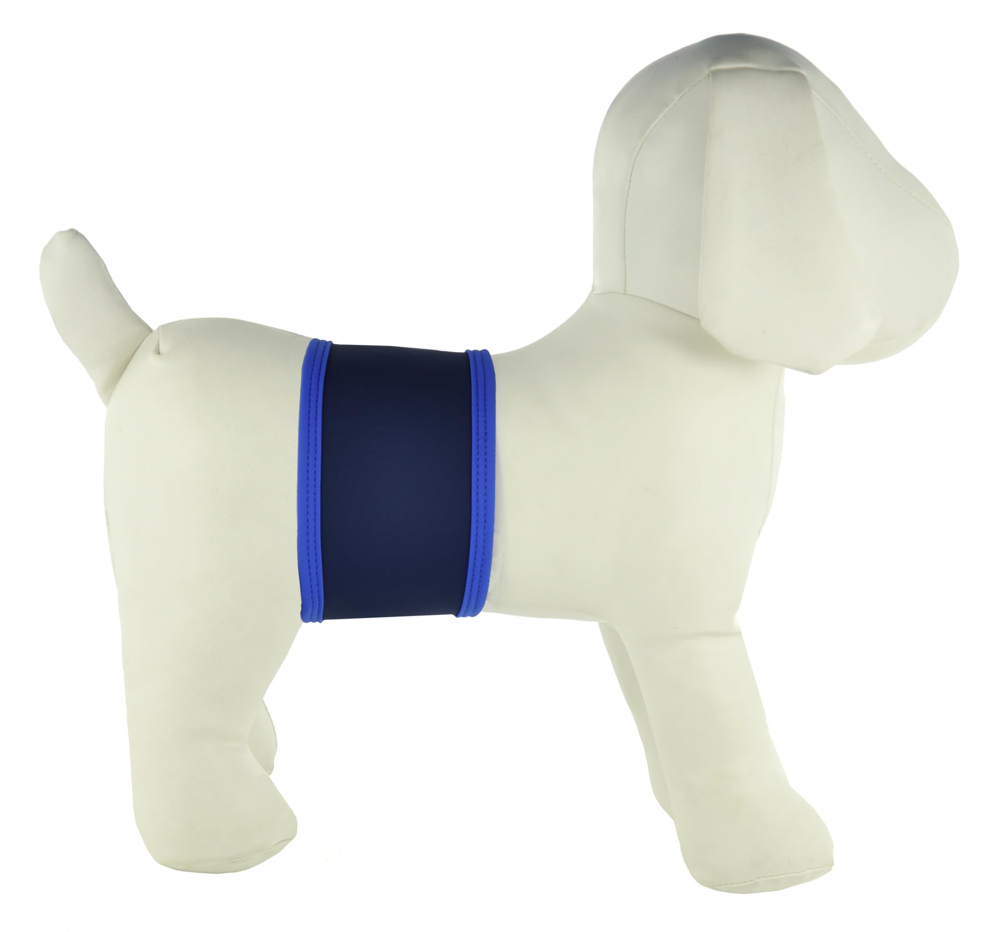 PlayaPup Male Dog Belly Band, Navy/Royal, Large