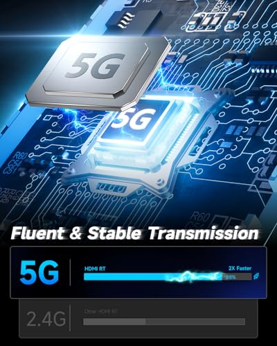 Image of AYY 5G Wireless HDMI Transmitter and Receiver Kit, 4K HDMI Extender with 164FT Range, Plug & Play Wireless Display Adapter for PC /Laptop /TV /Projector /Camera /MacBook /Gaming Console, Low Latency