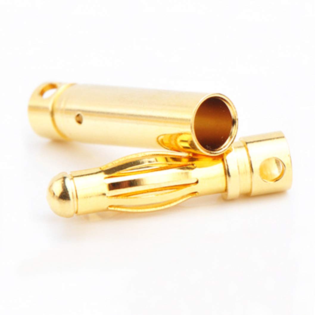 ZYCST 3PCS 4.0mm Banana Bullet Connector Extension Cables - 14AWG 30CM Silicone Wire For RC Brushless Motor & ESC, RC Car & Boat Parts 1 thumbnail image