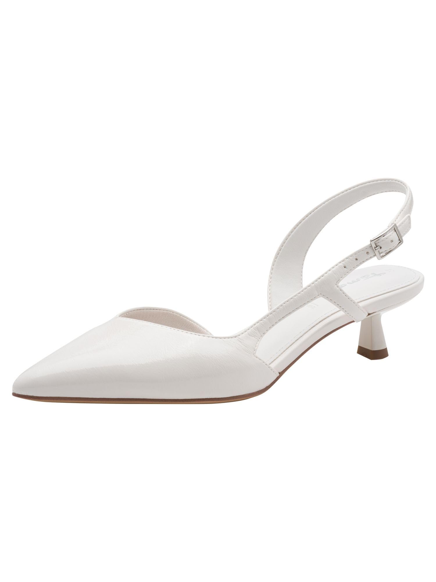 Tamaris Women's slingback pump with stiletto heel white 5.5 UK