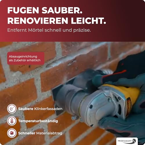 PRODIAMANT Hartmetall Fugenfräser 6 mm für Winkelschleifer Mörtelfräser mit M14 Gewinde