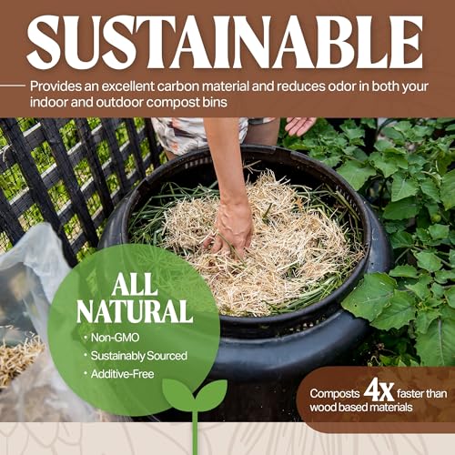 HealthiStraw GardenStraw Mini, 0.5 cu ft (4 lbs) – Natural Mulch for Gardens, Vegetables & Lawn Seeding - Water-Conserving Wheat Straw - Thoroughly Cleaned, Sustainable - Thumbnail 4