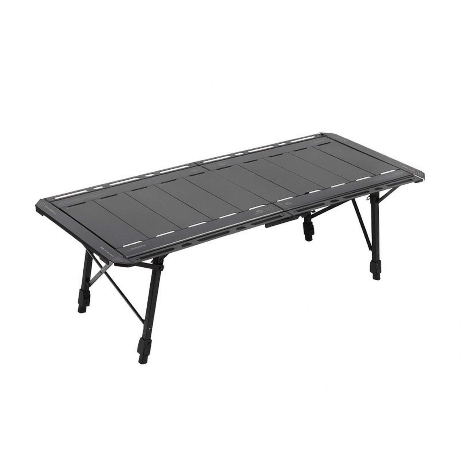 perfk Tavolo Pieghevole da Campeggio con Design Espandibile Personalizzabili per Preparazione Pasti E Riposo Attrezzatura in Viaggio con Struttura in Alluminio Antiruggine, 3.5 Unità, color to 4