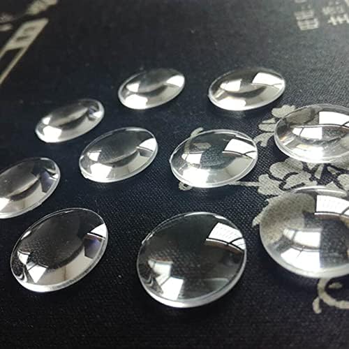 Southst 10PCS Optical Plastic Double Convex Lens LED Illuminated Condenser BiConvex Lens DIY 3D VR Projector Accessories (Diameter: 29mm)