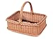 Produktbild rattan-petrak Tablett, Stabiler Tablettkorb mit Bügelgriff; aus unbehandelter Weide; mit Trendiger Wachstuchfolie Versehen (Kaffee); 52x40 H17/39cm