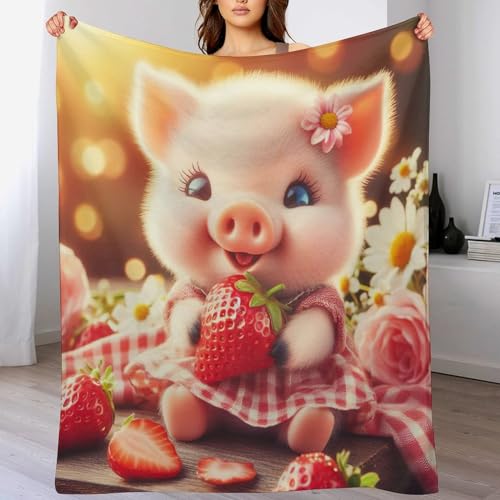 Manta de franela de cerdo ideal como regalo original de cumpleanos 2