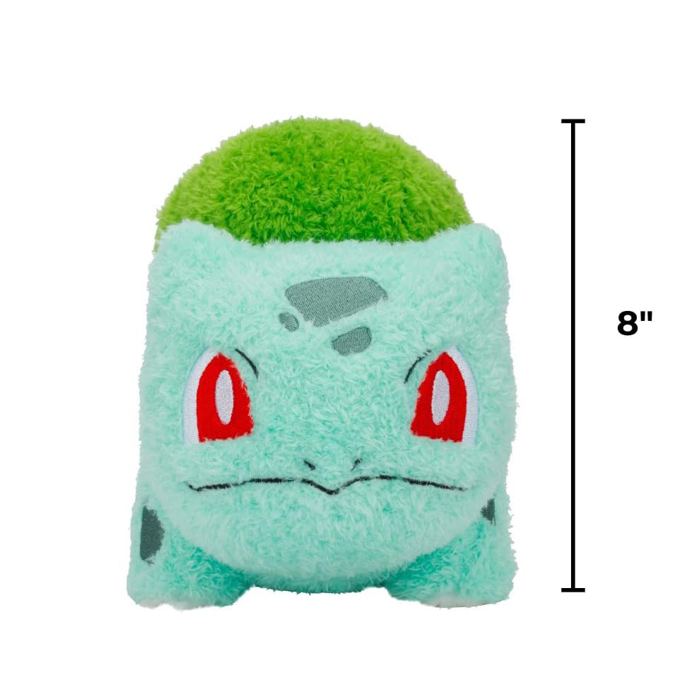 Image of Pokemon Cuddly Bulbasaur Plush - 8-Inch Soft Shaggy Plush with Authentic Details