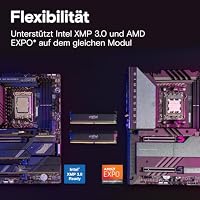 Crucial Pro DDR5 RAM 32GB Kit (2x16GB) 6000MHz CL36, Overclocking Gaming, Intel XMP 3.0 / AMD Expo, PC Computer Arbeitsspeicher, Schwarz - CP2K16G60C36U5B – Ansicht 4
