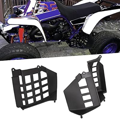 ECOTRIC Black Heel Guard Compatible with 1987-2006 Yamaha Banshee Replacement for 3GG-21691-00-00 3GG-21621-00-00 Left  Right Pair
