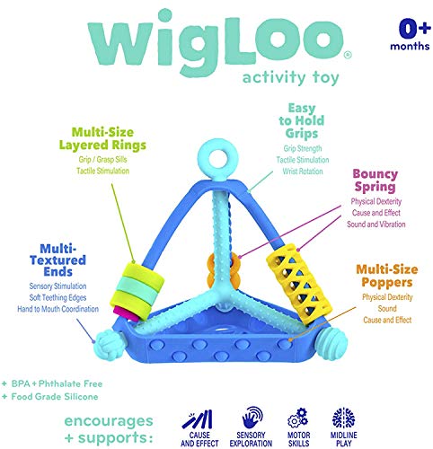 Mobi Wigloo Baby Sensory Toys From Infants To Toddlers - Baby Toys For Hand Eye Coordination And Developmental Brain Function - Food Grade Silicone - 6 Month Old Baby Toys - Teething Toy #TOP2