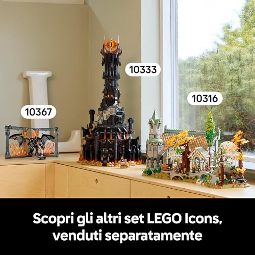 Icons Il Signore degli Anelli: Book Nook del Balrog - Costruzione per Adulti da Esposizione - Modellino con Minifigura di Gandalf il Grigio e Figura di Balrog - Regalo da Collezione - 10367 - Lego - Immagine 7
