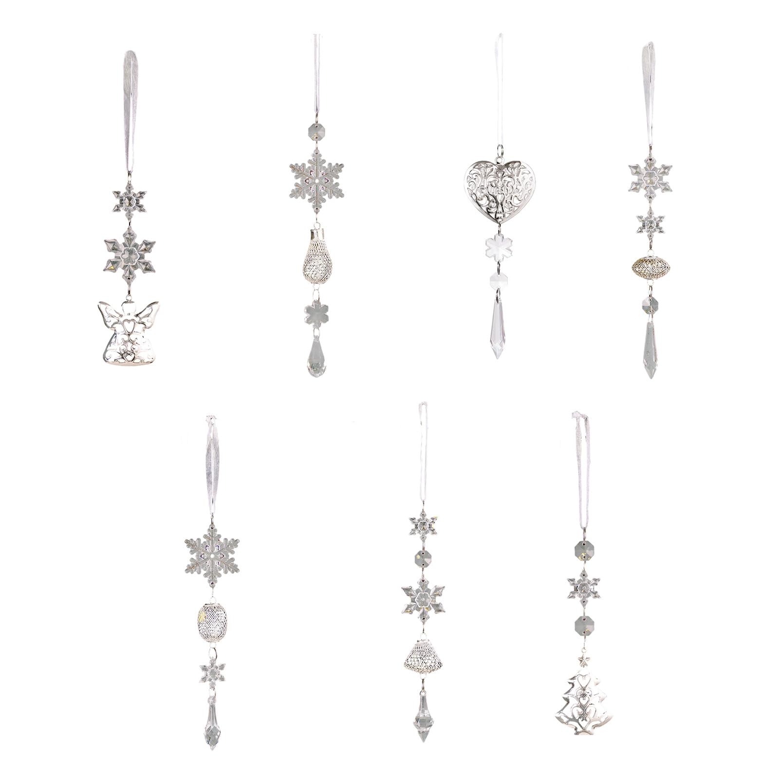 Tsophreniq Christmas Decorations Shatterproof Snowflake Hanging Ornament for Holiday Party Tree Home Christmas Ornament Clear Hanging Decorations