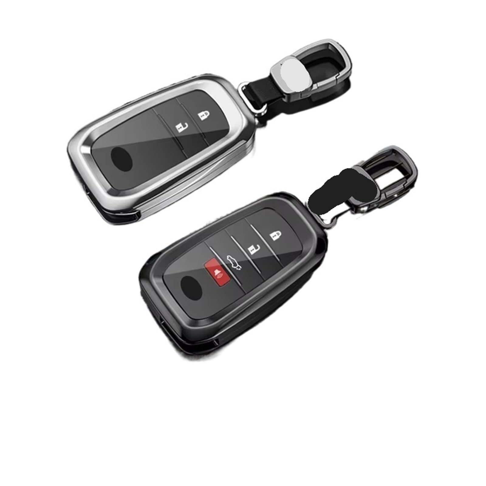 Heavy Metal Key Fob Cover Case For 2024-2025 Toyota Land Cruiser 250 / Prado LC250 - Silver Protective Shell - View #5
