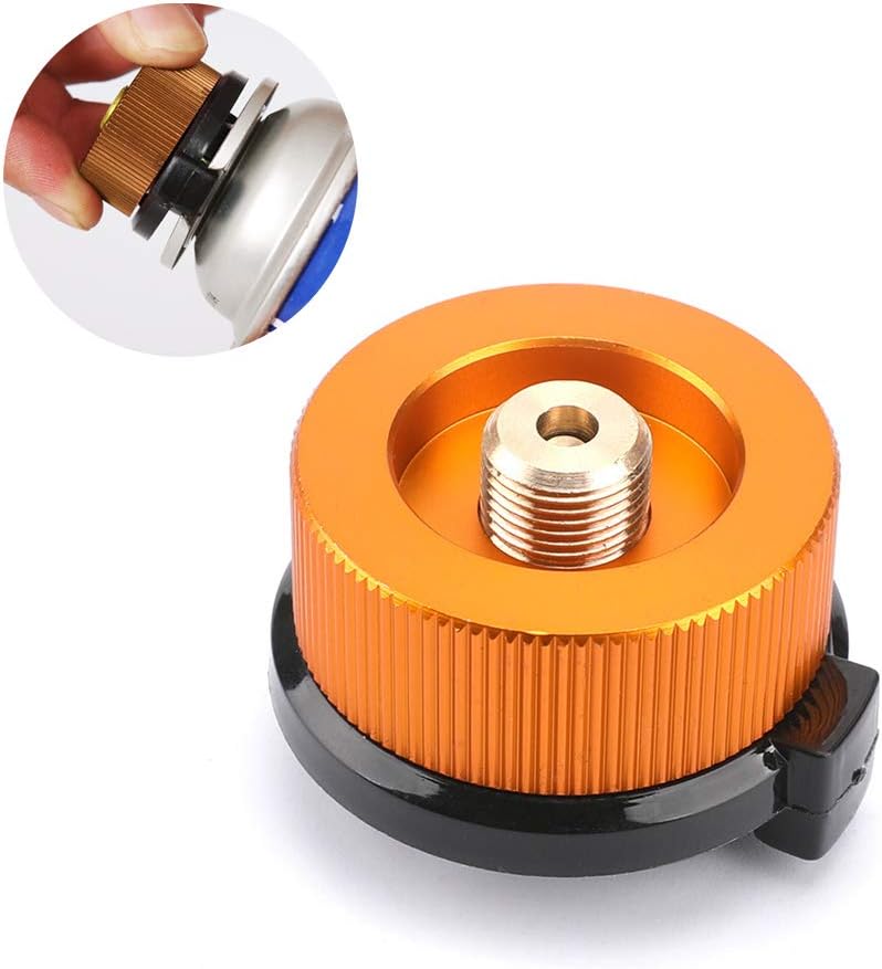 Kacniohen Camping Gas Stove Adapter Gas Conversion Head Adapter for for Butane Canister to Screw Gas Cartridge Cartridge Head Conversion