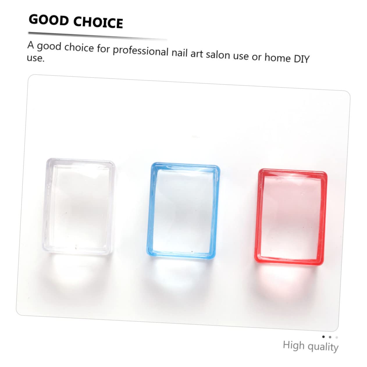 3Pcs Nail Art Stampers Set DIY Manicure Silicone Seals for French Nail Design for Home Salon Use