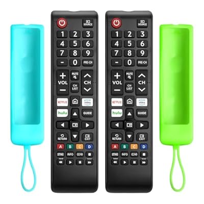 Replacement Remote Control Compatible with Samsung Smart TV LCD LED HDTV 3D Smart TV Models with Soft Case (Pack of 2)