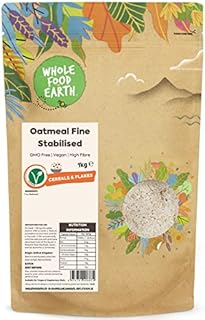 Wholefood Earth Oatmeal Fine Stabilised 1kg | GMO Free | Vegan | High Fibre
