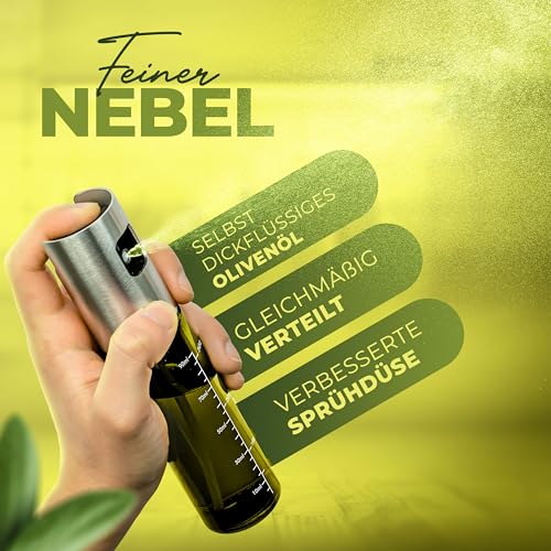 Leisure Life® | NEUEINFÜHRUNG | Hochwertiger Ölsprüher | grünes UV-Schutz Glas & vollmantel Edelstahl | 100% BPA frei (Jade Green - UV) – Ansicht 2