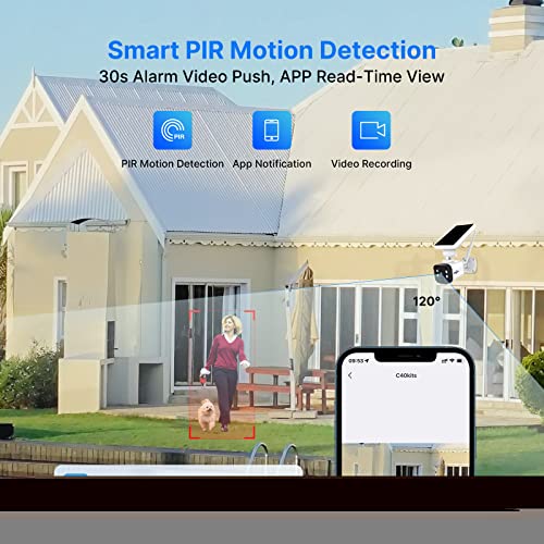 [1Tb Hdd,4Mp Spotlight] Hiseeu Solar Battery Powered Wireless Security Camera System,100% Wire-Free,10Ch Hd 4K Nvr,Night Vision, 2-Way Audio, Pir,Motion Record, Outdoor Home Surveillance #TOP3