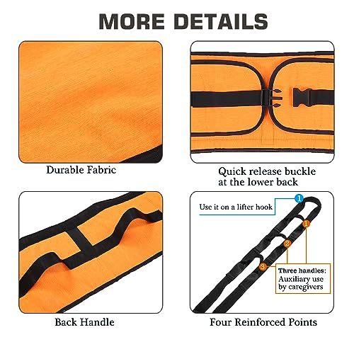 Hoyer Lift Sling for Home Use Patient Toileting Sling Shower Bath Commode Sling for Elderly Adults Transfer Belt for Bed Positioning and Lifting Seniors Medical Drive Fit Invacare - Large