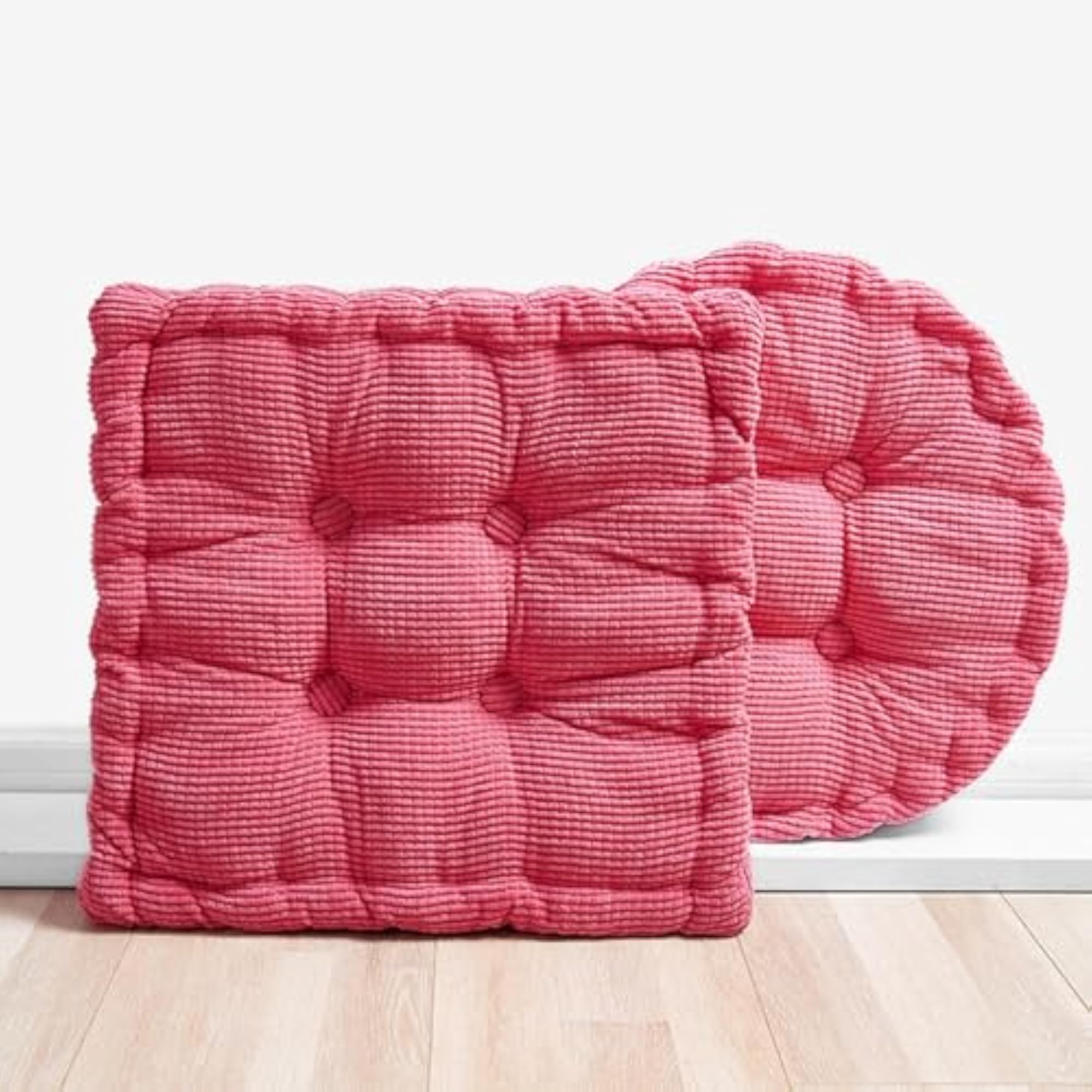 Cute Biscuit Shaped Seating Mat in Rose Red