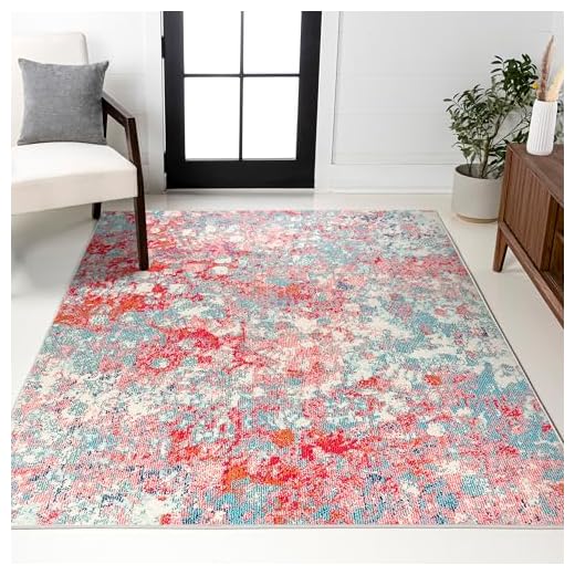 JONATHAN Y CTP108B-4 Contemporary POP Modern Abstract Blue/Red