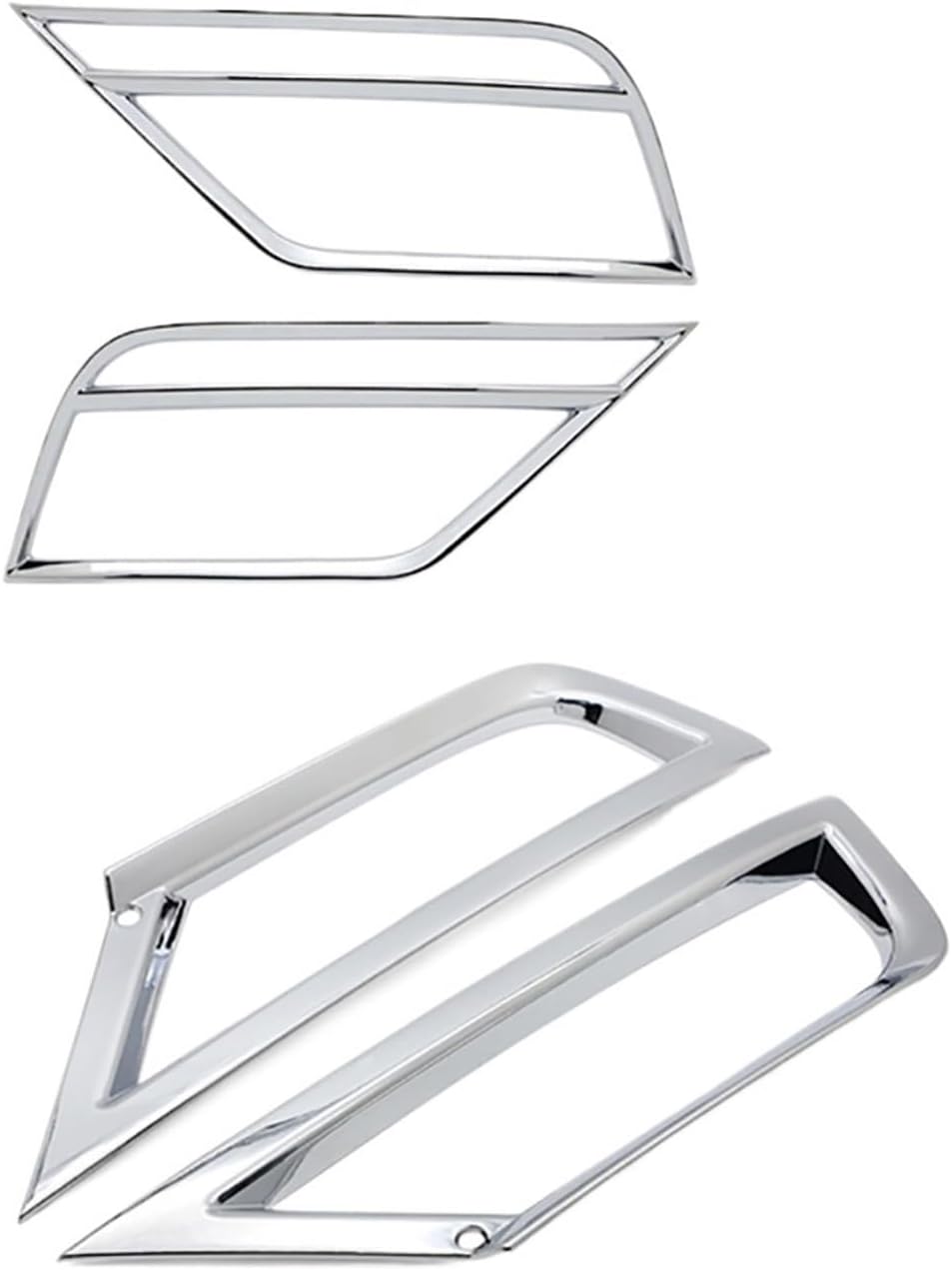 Car Front Fog Light Trim Sticker Rear Tail Lamp Strip Cover Frame Fit for VW T-ROC 2017-2020(Rear)