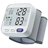 Blood Pressure Monitor - Accurate Automatic Digital BP Cuff Wrist with Large LCD Display, Blood Pressure Machine Cuffs for Home Use，Wrist 5.3' - 8.5'，2x180 Memories