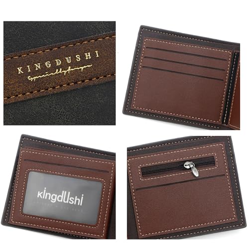 Mens Bifold Wallet Blocking Slim Minimalist Front Pocket - Thin & Stylish with ID Window 22(blue)2