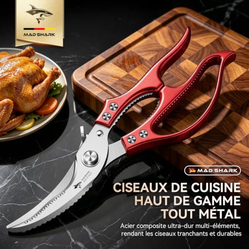MAD SHARK Ciseaux à Volaille Robustes Ciseaux de Cuisine Verrou de Sécurité – vue 2