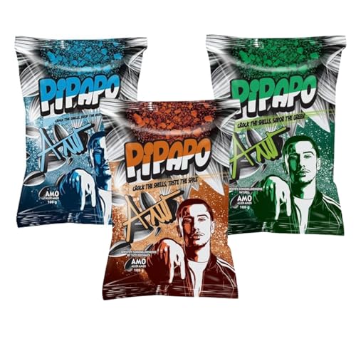 Paquete de 3 semillas de girasol Amo PiPaPo con sabor, aperitivo crujiente, rico en nutrientes, ideal para viajes, 100 g por paquete
