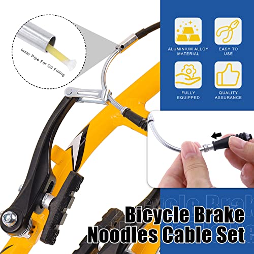 Glarks 73Pcs Bike Brake Cable Housing Kit Including Bicycle Brake Line, V Bike Brake Noodle Cable Guide Pipe And Hose, Bicycle Shifter Cable Housing And Cable Cutter For Road Mountain Bicycle Cycling #TOP2