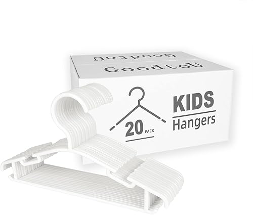 Perchas de bebé para armario, perchas para niños, perchas para niños, perchas para niños, perchas para niños, color blanco (paquete de 20)