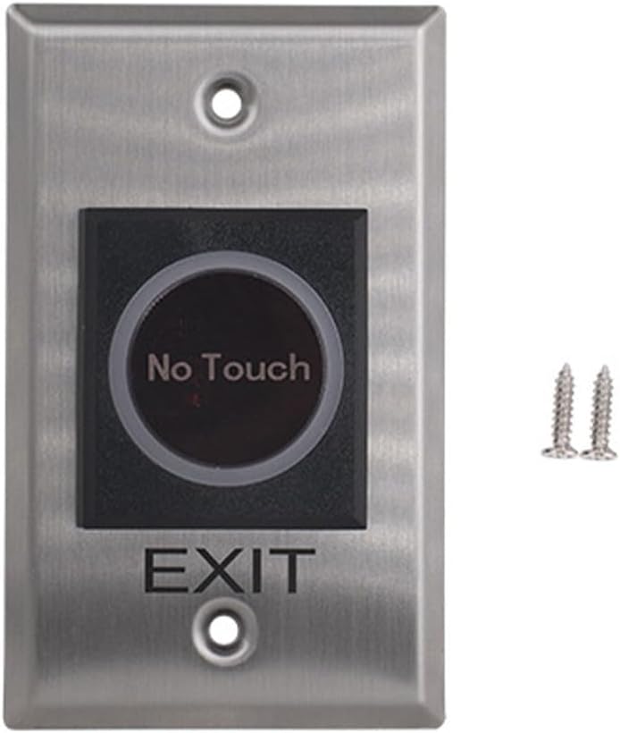 Touchless Indoor Exit Switch with Push Button for Door Access Control, Equipped with Green Indicator Light to Enhance Visibility and Operation (ZB101)