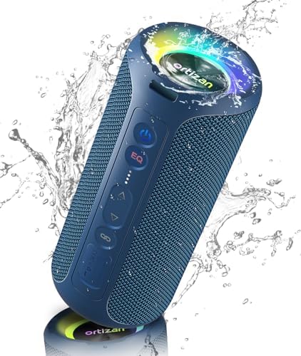Ortizan Bluetooth Speaker, IPX7 Waterproof, Portable Speakers wit...