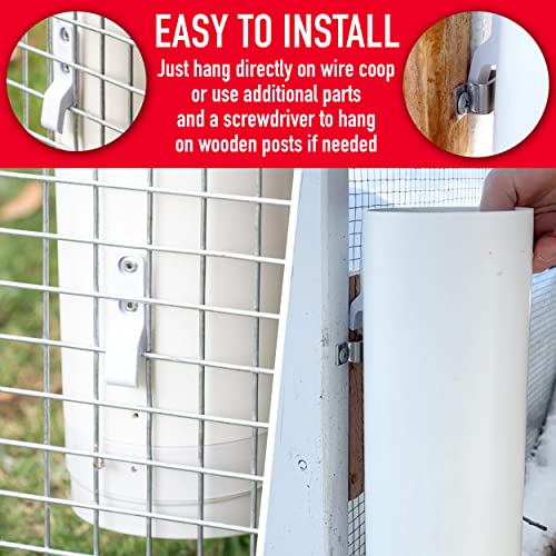 Royal Rooster Chicken Feeder And Waterer Set - Includes 2X 1 Gallon Waterers And 3X 7Lb Feeder For Chickens - Hanging Chicken Poultry Feeder And Chicken Waterer Kit For The Growing Chicken Coop #TOP4